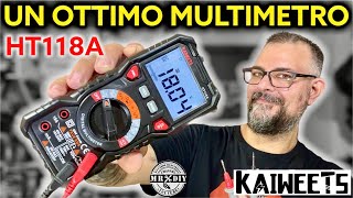 Kaiweets multimetro digitale HT118A Tester elettrico batterie e corrente elettrica Come si usa [upl. by Atirys782]