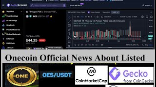 Onecoin Official Biggest News  ONECOIN listed on coinmarketcap  ONECOIN listed on Geckoterminal [upl. by Lawrence901]