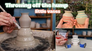 How To Throw Off The Hump making little vases [upl. by Magbie]