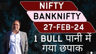 Nifty Prediction and Bank Nifty Analysis for Tuesday  27 February 24  Bank NIFTY Tomorrow [upl. by Lenox]