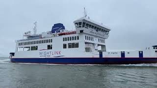 MV St Faith Enters Portsmouth Harbour 11424 [upl. by Wiburg]