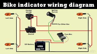 Bike indicator wiring diagram 2 pin flasher [upl. by Hras388]