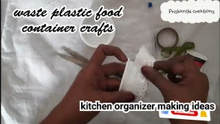 kitchen organizerno cost diy how to make kitchen organizerhacks with food containerreuse ideas [upl. by Clynes54]