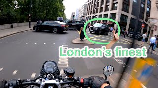 Just a London cabbie being a London cabbie 🤣👌🏻 Triumph StreetSpeed Twin Bonneville 4k [upl. by Anazraf]