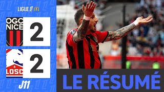 Lille vs Nice 22 Résumé Ligue 1 2024 [upl. by Aleiram]