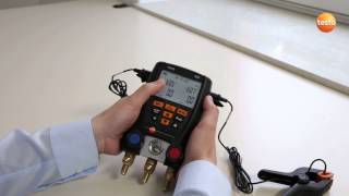 testo 550 Refrigeration Manifold  Step 2  How to Set Up Basic Settings [upl. by Norrad]