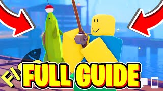 FISCH GUIDE OP LUCK SECRET AREAS HOW TO FISH FISHING RODS amp MORE Roblox [upl. by Stormi]