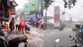 Heavy Rainfalls Severely Floods In Indonesia  Wonosobo of Central Java  Sukabumi of West Java [upl. by Llehcram22]