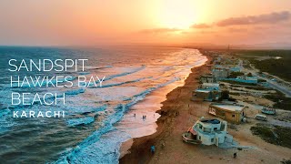 Sandspit  Hawkes Bay Beach Karachi ASMR  Expedition Pakistan [upl. by Moersch]