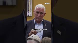 Pence corrects Trump supporter [upl. by Nylyahs]