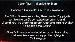 25Sarah Titus  Million Dollar Shop Download  Sarah Titus Course [upl. by Donaghue]