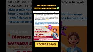 Nuevos registros para el programa mujeres con bienestar [upl. by Alyahsal]