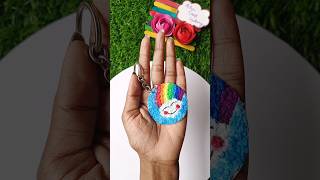 diy rainbow key chain🌈 shorts viral diy craft [upl. by Thea383]