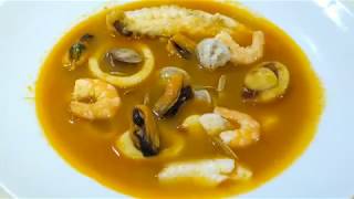 SOPA DE PESCADO Y MARISCO La mejor sopa que hayas probado [upl. by Anemolihp505]