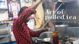 The Art of making Pulled Chai  Indian Street side Tea shop  Coimbatore [upl. by Raf]