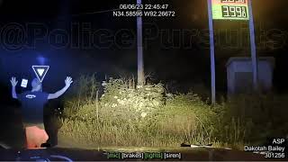 MOTORCYCLE RUNS FROM ARKANSAS STATE POLICE AT 135MPH  TROOPER PITS MOTORCYCLE [upl. by Slen]