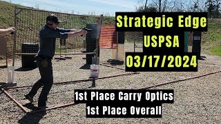 Strategic Edge USPSA 31724  1st Overall  Glock 17 Gen 5 MOS  Trijicon SRO  Trex Arms [upl. by Akayas]