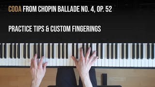 Chopin Ballade No 4 Coda TUTORIAL [upl. by Airdnahs]