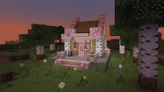 Minecraft How to build Cherry Cottage House in Minecraft ✨ Simple and Easy for Beginners [upl. by Maribelle]