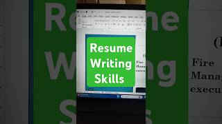 Resume Writing Skills microsoftoffice msword mswordtricks shortsfeed shorts newshorts [upl. by Gnoc543]