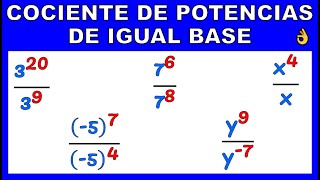 COCIENTE DE POTENCIAS [upl. by Odanref]