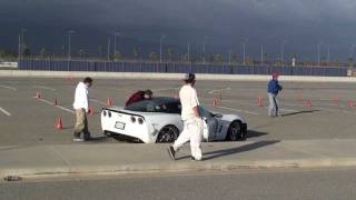 Corvette Crashes During An AutoCross Event [upl. by Tish249]