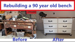 Rebuilding an 90 year old workbench [upl. by Buonomo]