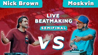 Nick Brown vs Moskvin semi final Live Beatmaking Fingerdrumming V1 Battle 21012022 [upl. by Desdamonna]