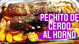 como hacer ‼️🐷COSTILLA de CERDO al HORNO con PATATAS facil y rapido DELICIOSO✅ [upl. by Fillander31]