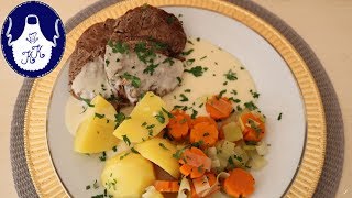 Rinderbraten mit Meerrettichsoße als leckeres Sonntagsessen [upl. by Dafodil]