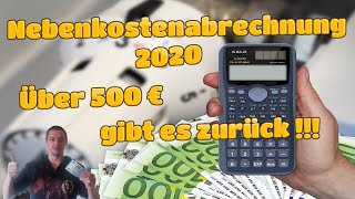 Nebenkostenabrechnung 2020  Über 500 € gespart [upl. by Ender]