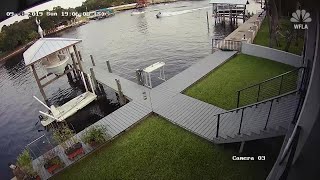 Camera captures terrifying boat crash [upl. by Asreht]