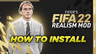 CARA INSTALL FIFERs FIFA 22 Realism Mod  SQUAD UPDATE TU17 [upl. by Trebma]