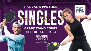 Grandstand Court Veolia Houston Open presented by Just Courts  Men’s and Women’s Singles [upl. by Yecnay]