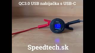 Nabíjačka 12V  24V s voltmetrom  QC30  USBC PD30 s modrým LED displejom [upl. by Nwahsiek417]