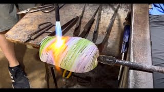 Glass Blowing Making a Stemless Wine Glass [upl. by Seniag]