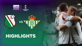 Legia Warszawa 10 Real Betis  Conference League 2425 Match Highlights [upl. by Zeeba]