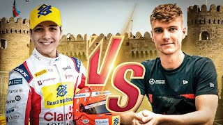 Enzo Fittipaldi vs Jarno Opmeer F2 Baku INSANE BATTLE [upl. by Alejandra610]