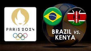 WATCHALONG of Brazil vs Kenya Live Volleyball at Paris 2024 Olympics [upl. by Noskcire]