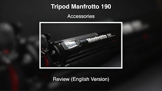 Manfrotto 190 Tripod  Accessories  Review English Version [upl. by Skye929]