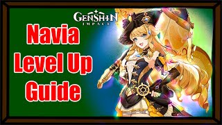 Everything You Need To Lvl Up Navia In 90 Seconds Or Less  Genshin Impact [upl. by Yleik114]