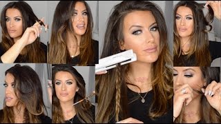 How to CURL and WAVE hair using FLAT IRON hair straighteners by Corioliss [upl. by Georgena123]