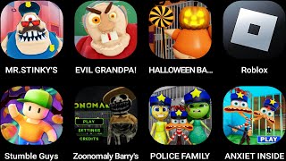 MRSTINKYSEVIL GRANDPAHALLOWEEN BARRYSRobloxStumble GuysZoonomaly BarrysPOLICE FAMILY [upl. by Hennessy]