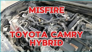 Toyota camry hybrid 2020 cylinder 4 misfire  engine vibration rough idling [upl. by Hanikehs]