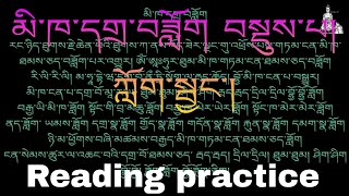 མི་ཁ་དགྲ་བཟློག བསྡུས་པ། ཀློག་སྦྱང་། Reading practice mikhail dra do [upl. by Naejarual288]