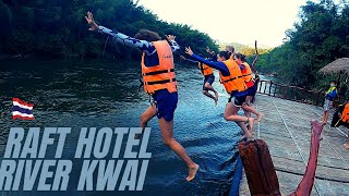 River Kwai Jungle Raft Hotel  Kanchanaburi  Thailand Vlog 2021 [upl. by Pinckney]