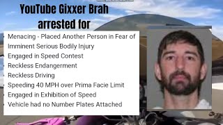 YouTube who goes by Gixxer Brah arrested in Texas for putting people life in danger [upl. by Froemming110]