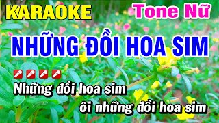 Karaoke Những Đồi Hoa Sim Nhạc Sống Tone Nữ  Hoài Phong Organ [upl. by Rosamond]