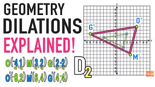 Dilations Geometry Transformations Explained [upl. by Nofpets567]