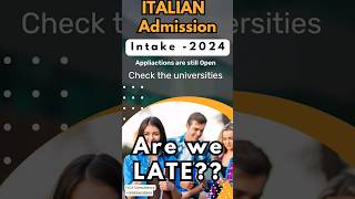 Italian universities Admission 2024  September intake 2024 shorts studyinitalyshortsindia viral [upl. by Supat]